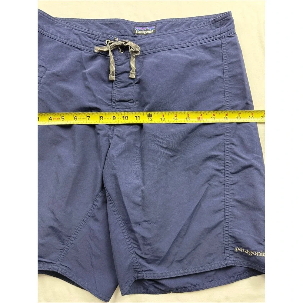 Patagonia Board Shorts Men's Blue Solid Swim Trunks